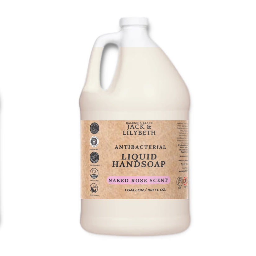 1 Gallon Hand Soap Jack & Lilibeth's Antibacterial Hand Soap - Naked Rose Scent