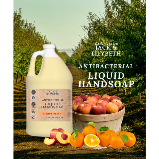 1 Gallon Hand Soap Jack & Lilibeth's Antibacterial Hand Soap -Citrus Peach Scent