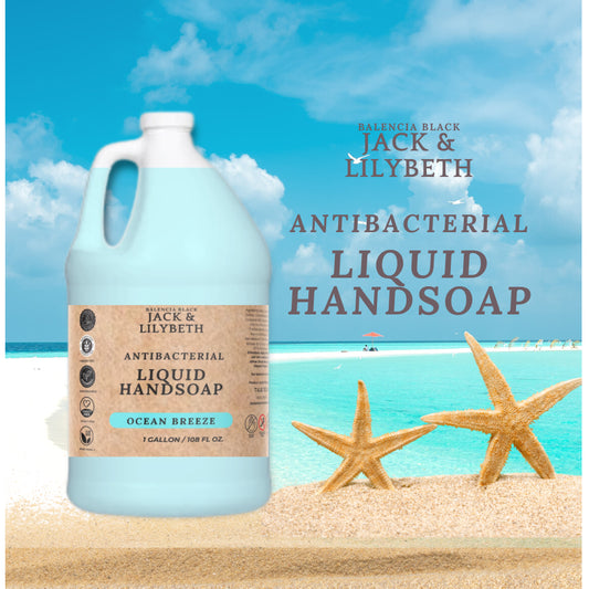 1 Gallon Hand Soap Jack & Lilibeth's Antibacterial Hand Soap - Ocean Breeze Scent